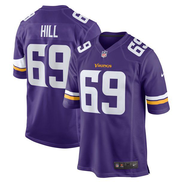 Men Minnesota Vikings 69 Rashod Hill Nike Purple Game Retired Player NFL Jersey